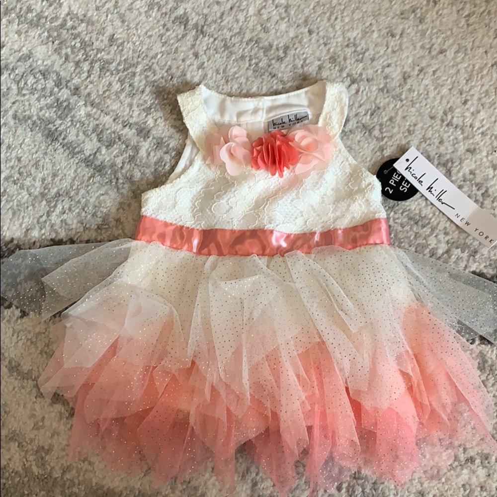 NWT Nicole Miller dress (and pants)- 12M (toddler)